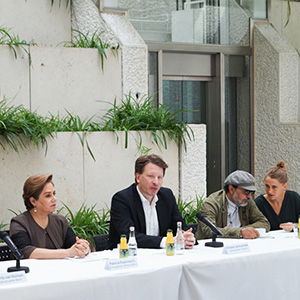 Pressekonferenz: Moritz van Dülmen, I.E. Patricia Espinosa Cantellano, Kristian Jarmuschek, Gustavo Aceves, Lola Martina Kaiser ©Jarmuschek+Partner